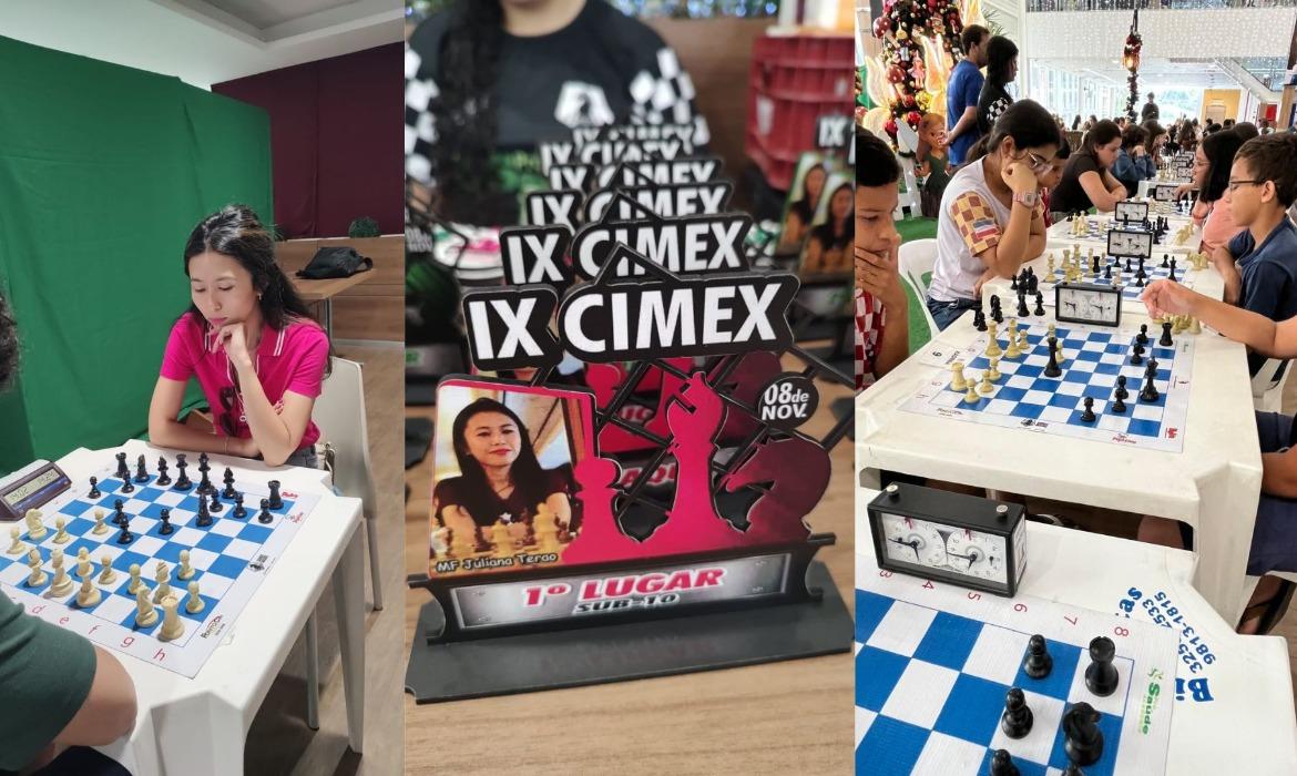 Mestre Internacional Feminina e multicampeã brasileira de xadrez prestigia a 9ª Etapa do Circuito Municipal de Aracruz (Cimex)
