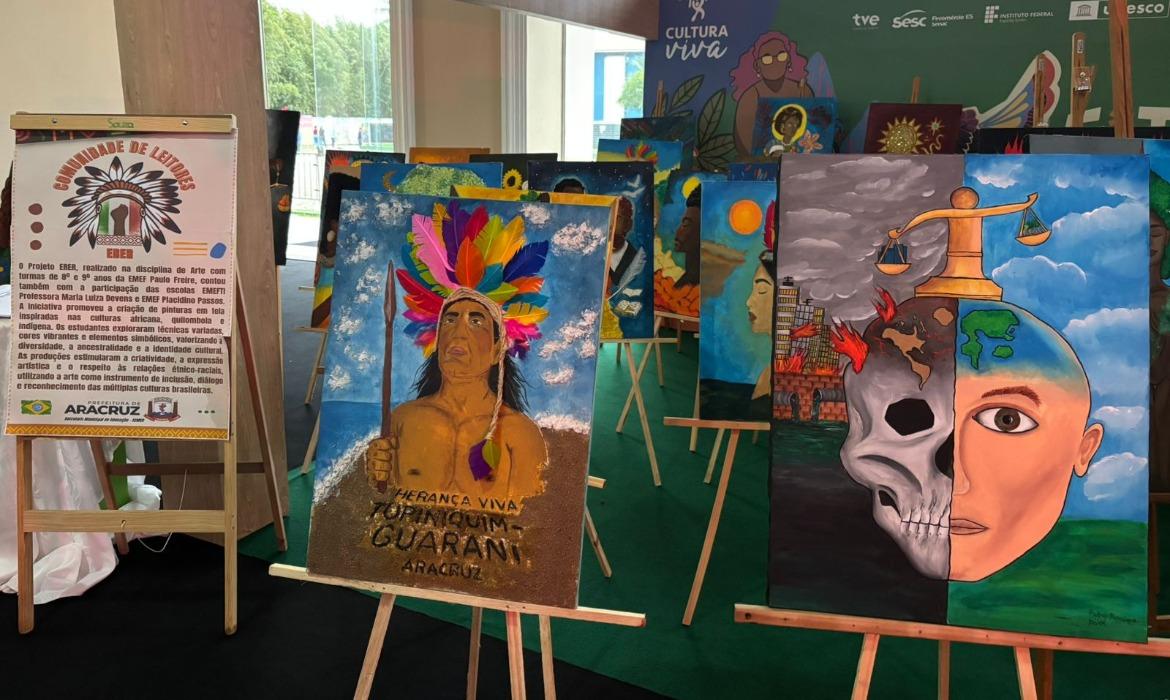 6ª Teia Nacional: obras de arte produzidas por estudantes da Rede Municipal de Ensino ganham destaque