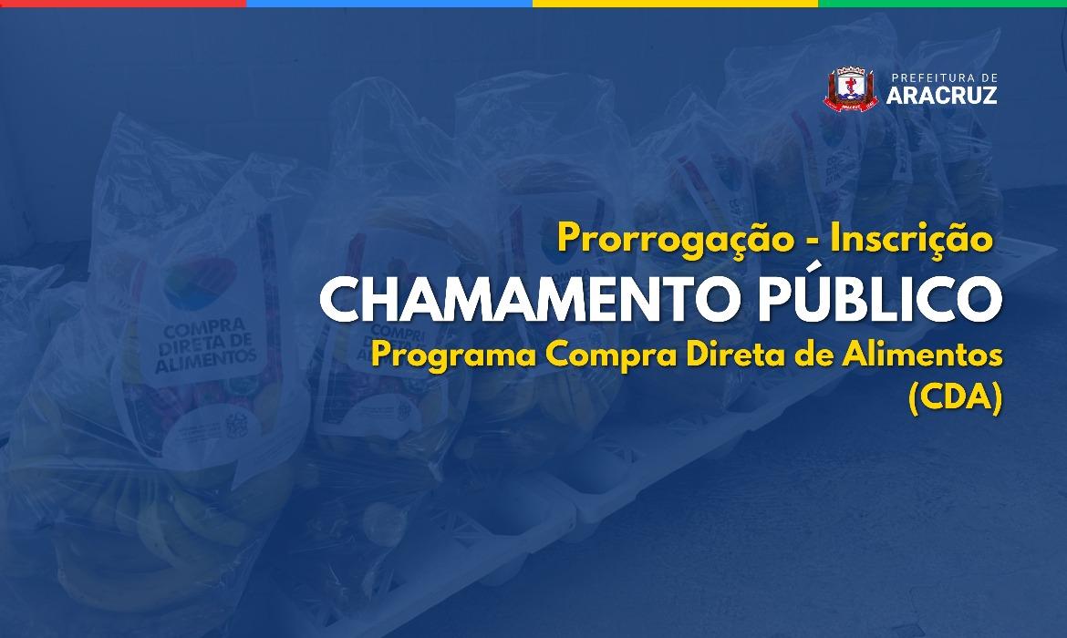 Desenvolvimento Social prorroga prazo do Chamamento Público para Compra Direta de Alimentos
