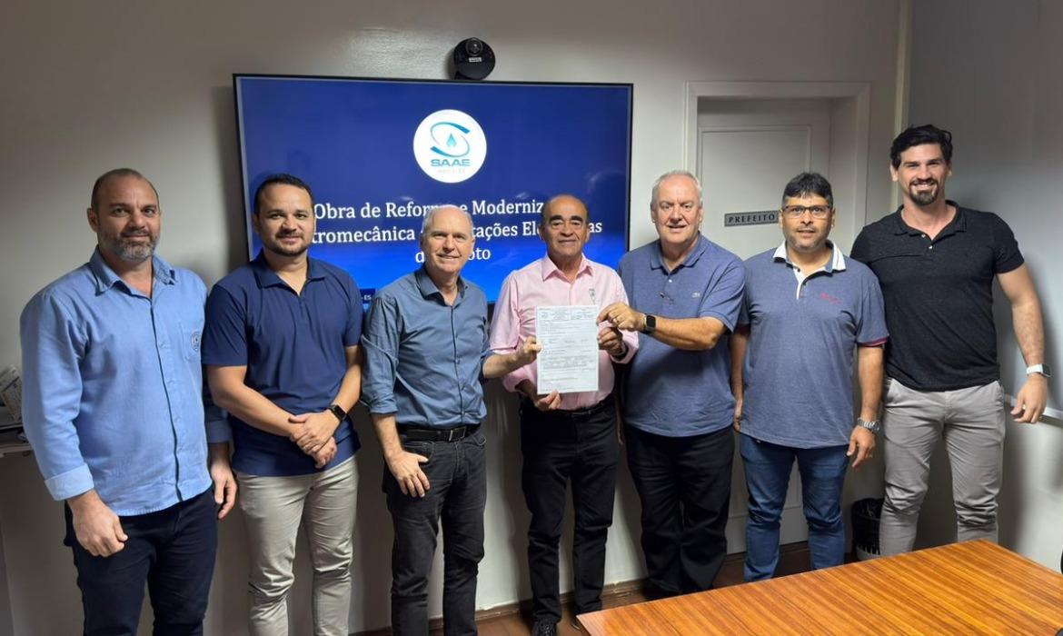 Saae assina ordem de serviço para modernização de 14 elevatórias em Aracruz