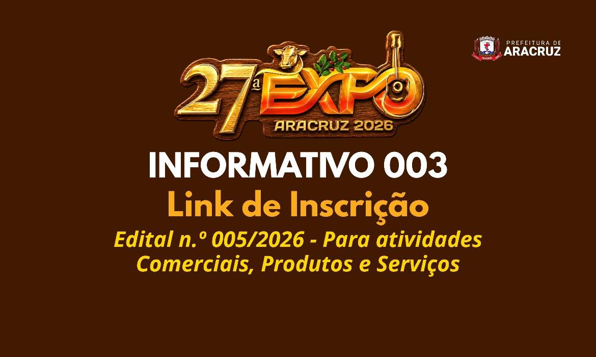27ª ExpoAracruz: Link de Inscrição