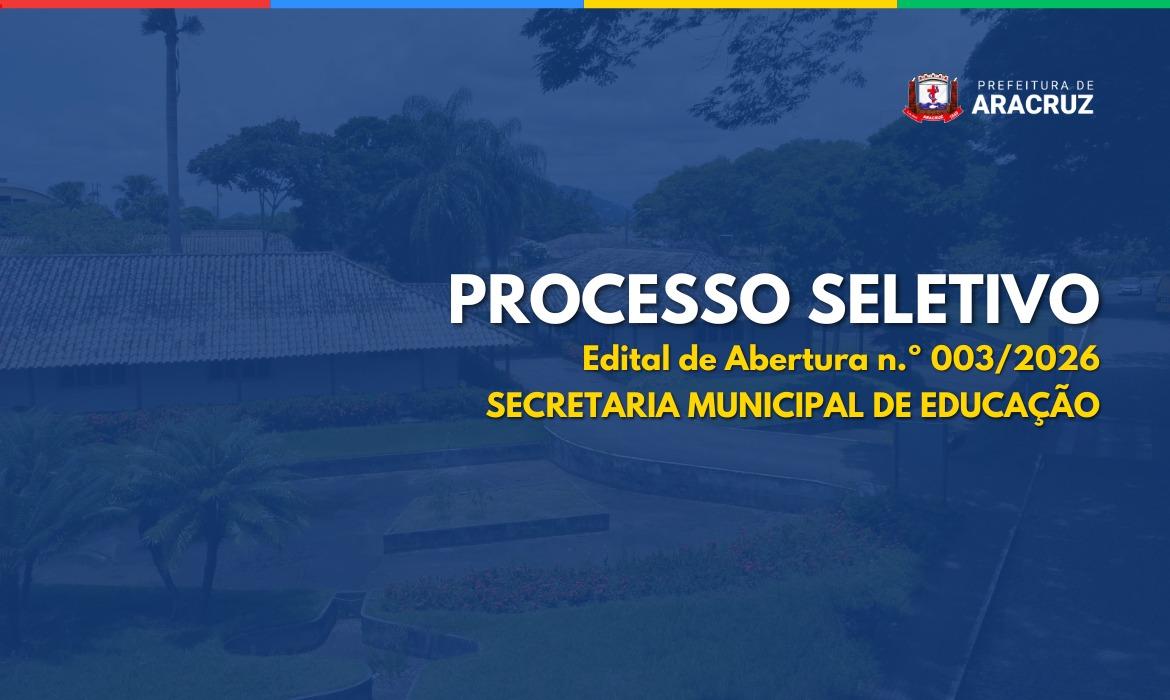 3ª CONVOCAÇÃO SEMED - EDITAL 003/2026