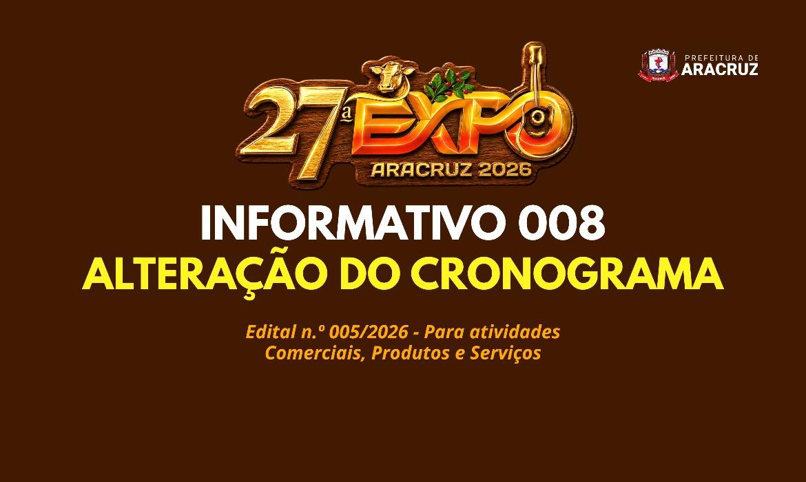 27ª ExpoAracruz: Alteração do Cronograma