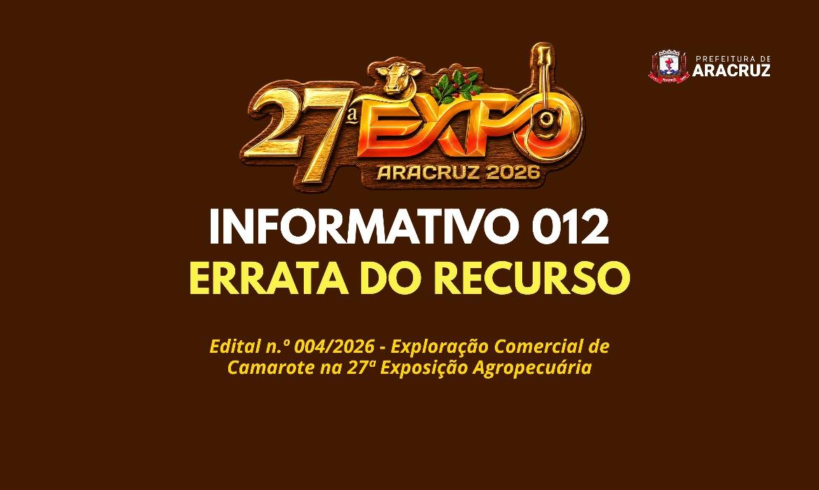 27ª Expo Aracruz: Errata do Recurso