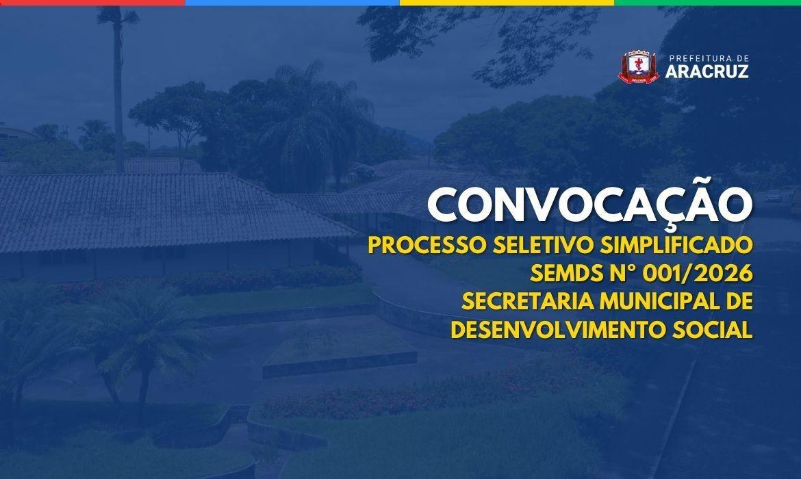 13ª CONVOCAÇÃO - SEMDS Nº 001/2026