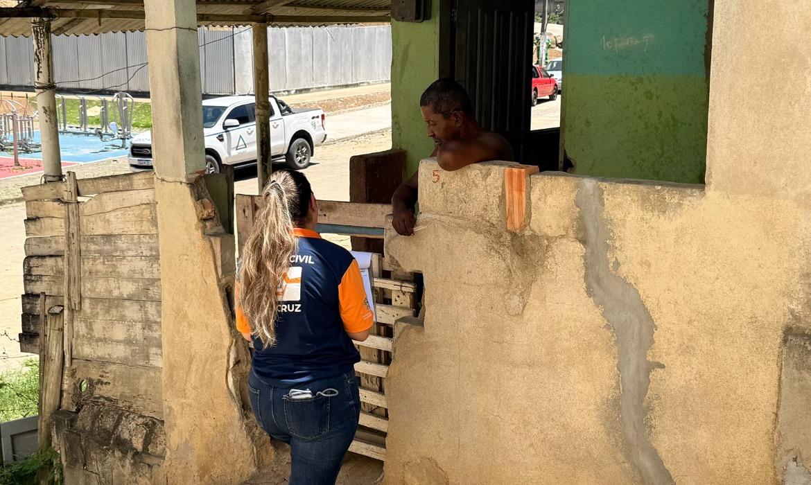 Defesa Civil de Aracruz inicia recadastramento de moradores em áreas de risco