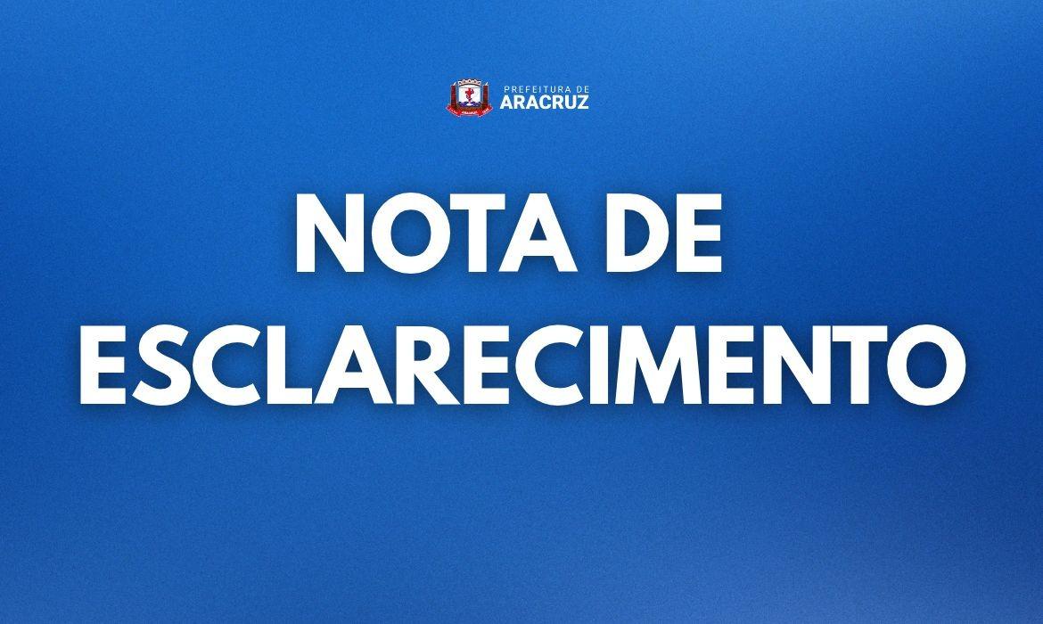 NOTA DE ESCLARECIMENTO